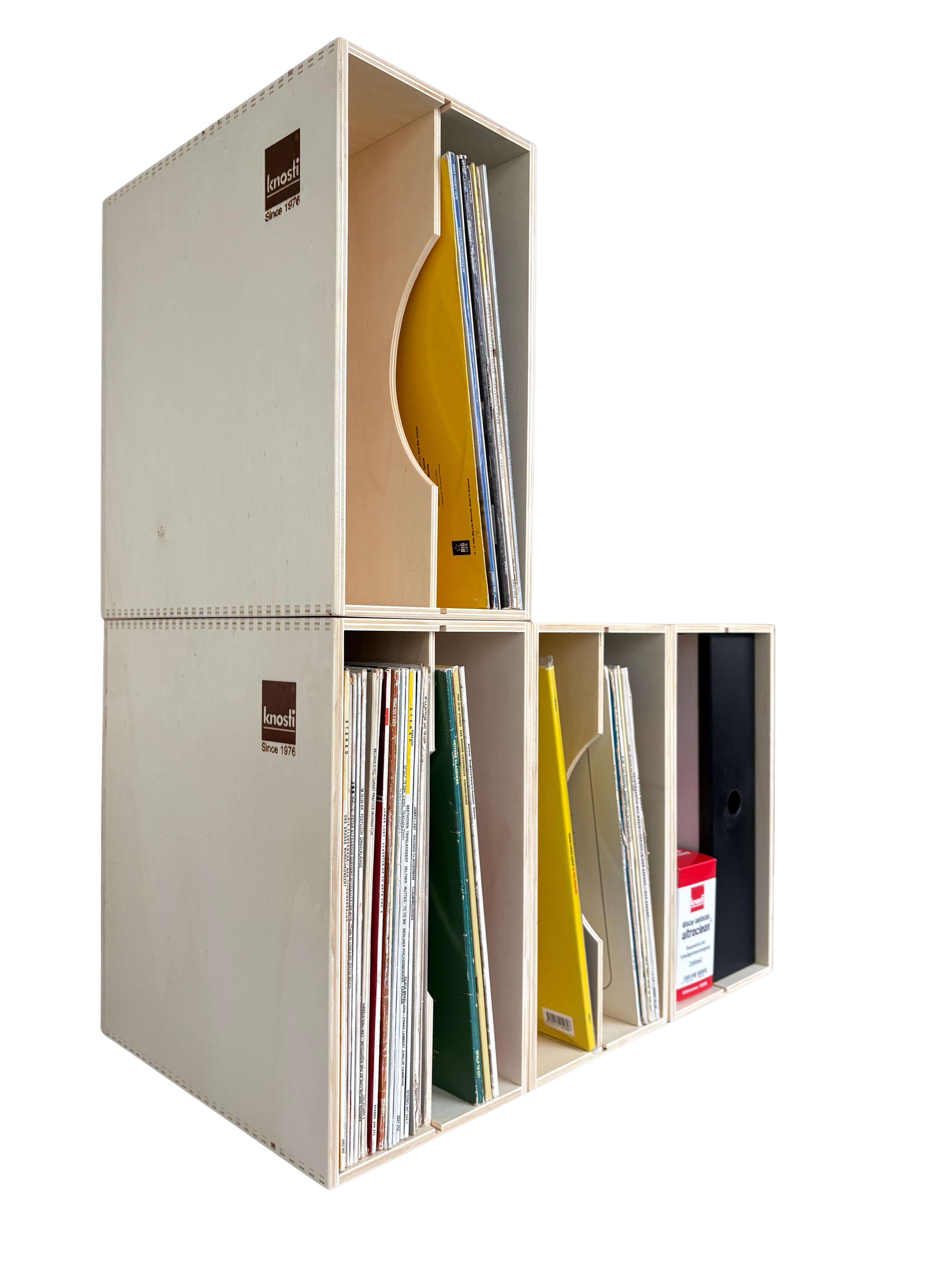 Knosti Archifix-Box Woodline für ca. 50 LPs