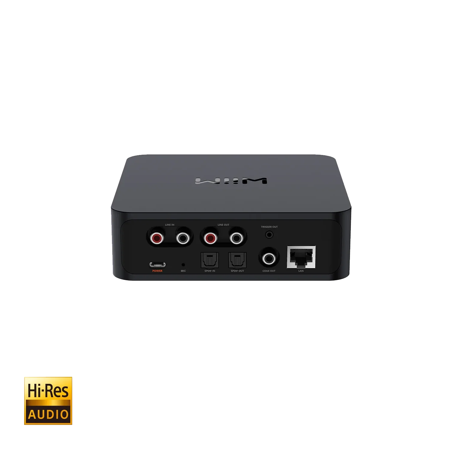WiiM Pro Plus Ultra Hi Res Audio Streamer Rückansicht mit Anschlüssen